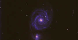 Imagen de la galaxia tomada por el grupo de la UJA, observada en tres filtros.