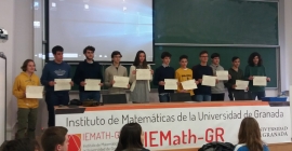 Alumnado clasificado para participar en la Fase Nacional de la Olimpiada de Matemáticas.