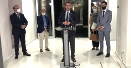 Momento de la inauguración de la exposición del 'Hércules de Alcalá la Real'