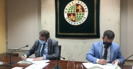 Firma de convenio entre el Rector de la UJA y el alcalde de Jaén.