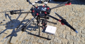 Dron utilizado en los trabajos.
