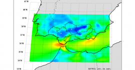 Mapa eólico de Andalucía.