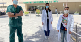 Integrantes del equipo del Hospital Universitario de Jaén.