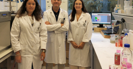 Los miembros del Grupo de Investigación FQM-337 en la EPS de Linares, Mº Carmen Murillo, Ruperto Bermejo y Raquel Carmona.