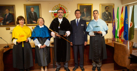Amelia E. Aránega, Mª Ángela Nieto, Juan Gómez, Manuel Laffón y Manuel Jódar.