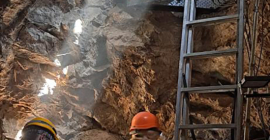 Excavaciones realizadas en la Cueva del Río Cuadros de Bedmar.