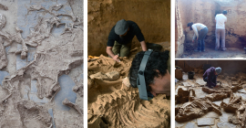 Trabajos arqueológicos en el yacimiento.