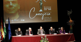 Un momento del acto celebrado en el Teatro Miguel Hernández de Vilches.