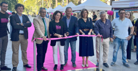 Inauguración de la Feria de la Ciencia en el Paseo de Linarejos en Linares.