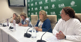Intervención de Pilar Fernández, durante la presentación de ambos planes.