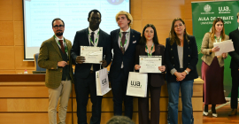 Entrega de reconocimientos, con motivo del VI Torneo Interno ‘Universidad de Jaén’, organizado por el Aula de Debate de la UJA