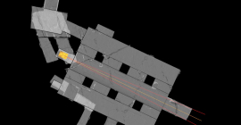 Imagen 3D de la tumba QH33 en la necrópolis Qubbet el-Hawa de Asuán, durante el solsticio.