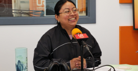 Jéssica Zaqueros Martínez, en el estudio de UniRadio Jaén