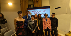 Miembros del grupo Mamadou Teatro, de la Universidad de Jaén