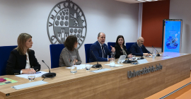 Intervención del Rector, Nicolás Ruiz, durante la presentación del congreso.