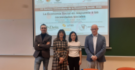 Ponentes de la mesa redonda en torno a la economía social en respuesta a las necesidades sociales