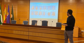 Celebración de las 'II Jornadas de Sinergias para la Colaboración Estratégica entre Unidades de Investigación del INUO', en el Salón de Grados del edificio A3 del Campus Las Lagunillas