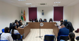 Fotos de la simulación judicial.
