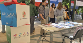 Estudiantes extranjeros, durante la conmemoración del Día de Europa en la UJA.