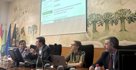 De izquierda a derecha, Jacinto Fernández, Juan Martínez, Hikmate Abriouel y Miguel Aguilar.