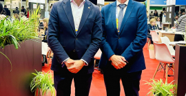 El vicerrector José Ignacio Jiménez y el consejero de Educación en Reino Unido Fernando Bartolomé Usieto.