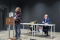 Intervención de Julio Ángel Olivares, junto al investigador Alejandro Jiménez.