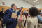 Nicolás Ruiz charla al principo del acto con Mª Dolores Rincón.