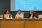 Cristina Castillo, Javier Marín-López y Luis Gómez, en la presentación de la obra