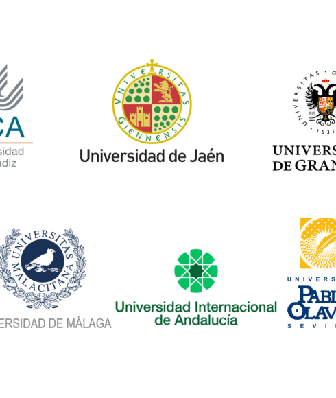 Escudos de las diez Universidades Públicas de Andalucía.