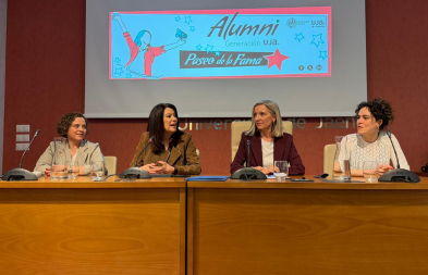 De izquierda a derecha, Mª Dolores Peláez, Rosa Mª Vallecillo, Mª Teresa Pérez Giménez y Cristina Romera.