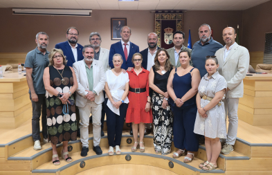 Miembros del Equipo de Dirección de la UJA y del equipo municipal del Ayuntamiento de Pozo Alcón.
