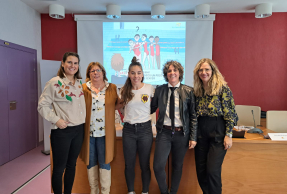Felicidad Rodríguez, Pilar Fernández, Ángela Domínguez, Gema Torres y Nieves Moyano.