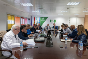 Reunión celebrada por la comisión mixta este pasado miércoles en el Hospital Universitario de Jaén.