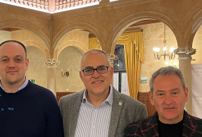 De izquierda a derecha, los autores del trabajo Miguel Núñez, José Moyano y Juan Manuel Maqueira.