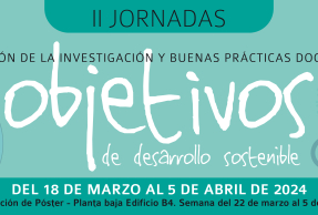 Banner de las II Jornadas de Difusión de la Investigación y Buenas Prácticas Docentes en OdDS.