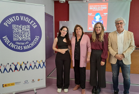 Mª Ángeles Guzmán, Pilar Fernández, Nieves Ortega y Juan M. Alarcón.