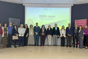 Representantes institucionales y ponentes participantes en la jornada