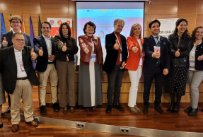 Representantes institucionales, tras la inauguración de CIBER-SHUBE 2025.