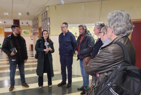 Acto inaugural de la muestra en el Colegio Veracruz de Jaén