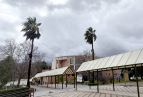 Imagen del Campus Las Lagunillas durante estos días de temporal.