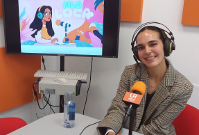 Ana Hombrado Gallego, en los estudios de UniRadio Jaén