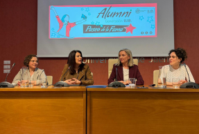 De izquierda a derecha, Mª Dolores Peláez, Rosa Mª Vallecillo, Mª Teresa Pérez Giménez y Cristina Romera.