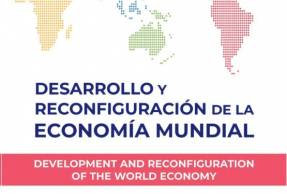 Cartel de la XXVI Reunión de Economía Mundial.