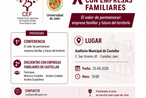 Cartel anunciador del X Encuentro con Empresas Familiares.