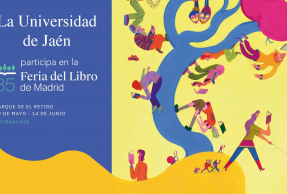 Cartel de la participación de la UJA en la Feria del Libro de Madrid.