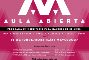 Cartel del programa universitario Aula Abierta para el curso 2026-2027.