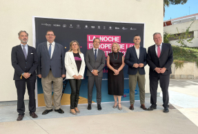 De izquierda a derecha, Ignacio A. Montoro, Javier Calvente, Mª Victoria López Ramón, Juan Manuel Mata, Teresa Cruz, Luis Miguel Carmona y Miguel Sáinz.