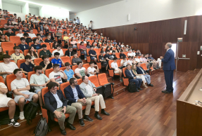 Intervención del Rector, en la jornada de bienvenida celebrada en el Campus de Linares.