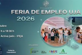 Cartel de la Feria de Empleo de la UJA 2026.