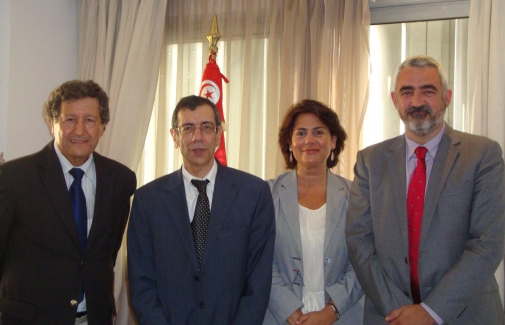 Delegación, en su visita a Túnez